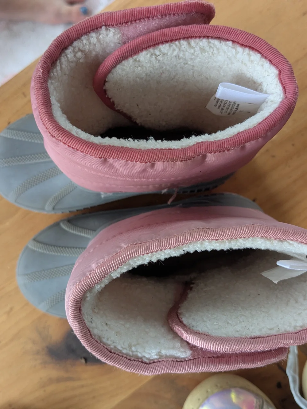 2pc Toddler Girl Winter Snow Boots & Rain Boots Lot Size 7/8